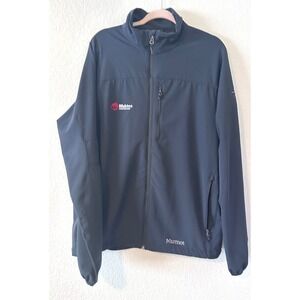 Marmot Softshell Lightweight Windbreaker Black Full Zip‎ Jacket Men's XL TG